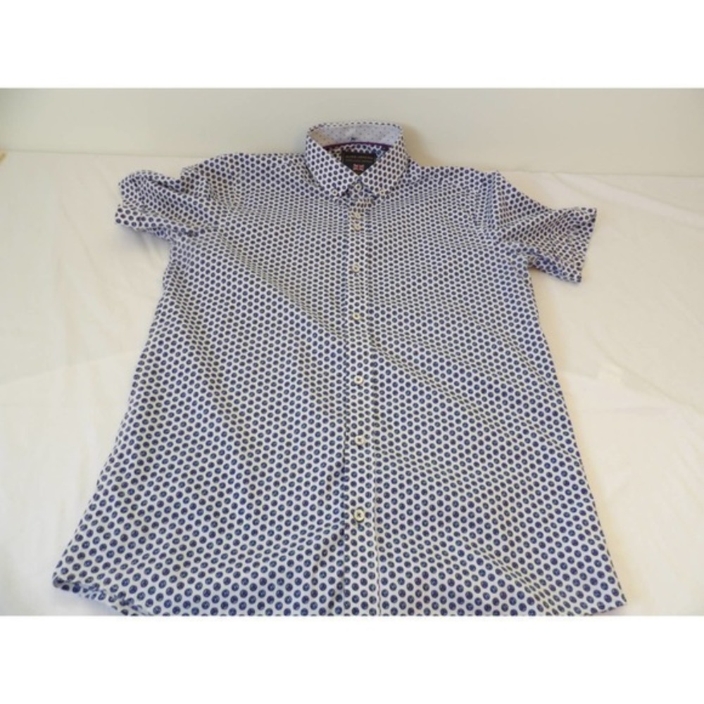 Guide London Premium Range Short Sleeve Button Up Shirt‎ Size Small #696